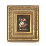 Floral Still Life Oil on Panel