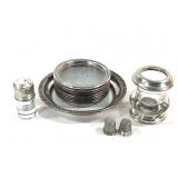 Sterling Coasters Toothpick Holder Thimbles +