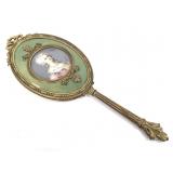 Miniature Portrait Mounted Handheld Mirror