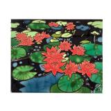 Hand Painted Signed Waterlilies Tile