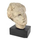 Carved Stone Bust Statue Fragment