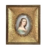Signed Miniature Portrait