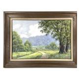 Steininger Oil on Canvas Brown Cty Landscape