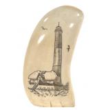 Maritime Lighthouse Scrimshaw