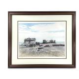 Paul Bisson Etching w Color Dungeness II