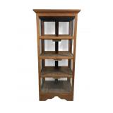 4 Tier Glass & Oak Collectors Display Case