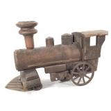 Mixed Media Train Headend Folk Art
