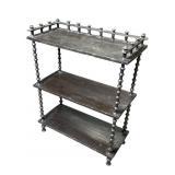 Hand Crafted Folk Art Spool Made Book Shelf