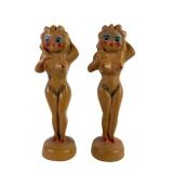 Chalkware Nude Figural Statues