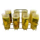 Renoir Vue-Lon Ware Nude Figural Glasses W/ Holder