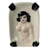 Two Sided Nude Ceramic Ashtray