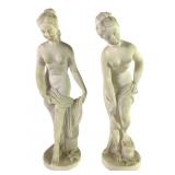 Crushed Marble Figural Bathing Ladies