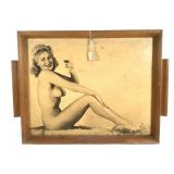 Masonite Nude Figural Serving Tray