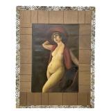 Original Oil Painting Nude Lady