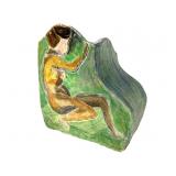 Figural Glazed Ceramic Vase