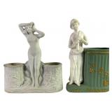 Bisque Figural Vases