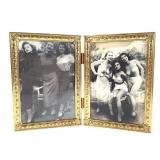Gilt Bifold Frame With Strip Tease Photos