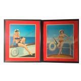Nautical Lithograph Pin Ups