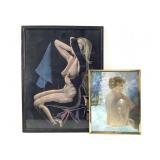 Oil Pastel Nude Figural +