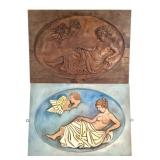 High Relief Carved Wood Plaques