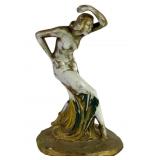 Painted Ceramic Dancing Figurine