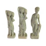 Miniature Figural Grecian Bisque Statuettes
