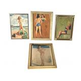 Individually Framed Pin Up Girl Cutouts