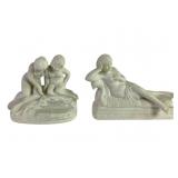 Bisque Figural Lady Statues