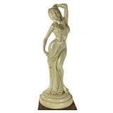 Nude Figural Woman Statue With Drapery