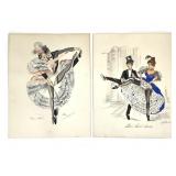 Color Added French Cancan Prints