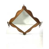Oak Frame Hallway/Entryway Mirror w/ Coat Rack