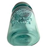 Prohibition Era #13 Blue Ball Quart Mason Jar