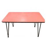 Vintage Child Size Red Boomerang Formica Table