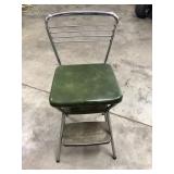 Cosco Vintage Green Vinyl Step Stool Seat