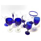 Cobalt Blue Margherita Glasses +
