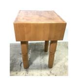 Butcher Block Table 23" x 23" x 32"H