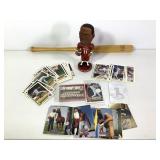 Sports Bobble Head And Baseball Bat