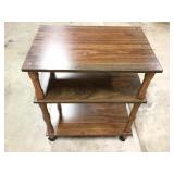 29" 3-Teir Wheeled Pressboard Shelf