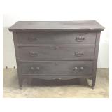 Antique Slate Blue / Grey 3 Drawer Dresser