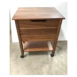 Small Rolling Office File Storage Side Table