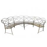 Lg Curved Cast Iron Park Bench