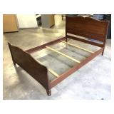 Dark Finish Headboard Footboard & Rails