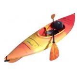 Pereception Sport Kayak w/ Paddles Red and Orange