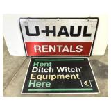 Equipment Rental Tin Signs Large