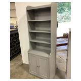 Lt Grey IKEA Shelf w Lower Cabinet 1 of 2