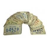 27 Indiana Motorcycle License Plates 1980s