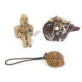 Jalisco Figurine And Stone Elephant