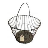 Vtg Wire Egg Basket 14 1/2" W