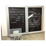 48" x 36" Menu or Info Board w 2 Doors & Letters