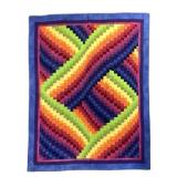 Contemporary Vibrant Geometric Quilt 83" x 67"